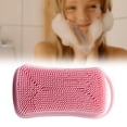 thumbnail image 5 of Double Sided 2 in 1 Silicone Body Scrubber Body Brush Gentle Shower Supplies Pink, 5 of 6