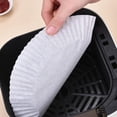 thumbnail image 3 of GTHJEXZ Papier Parchemin pour Friteuse à Air Chaud Antiadhésif pour Cuisson au Four Cuisson Rôtissage Micro-Ondes (100 Pcs 7.8 Pouces Blanc), 3 of 7