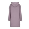 thumbnail image 5 of Efsteb Winter Fashion Dresses for Women 2025 Thick Fleece Dresses Long Sleeve Hoodies Dress Sweatshirt Thermal Dress (Purple,M), 5 of 6