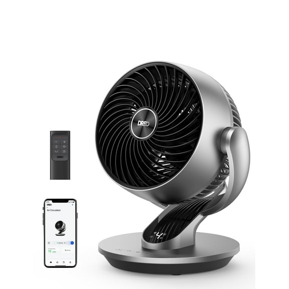 Dreo 10.24 in 4-Speed Oscillating 343 CFM Air Circulator Fan