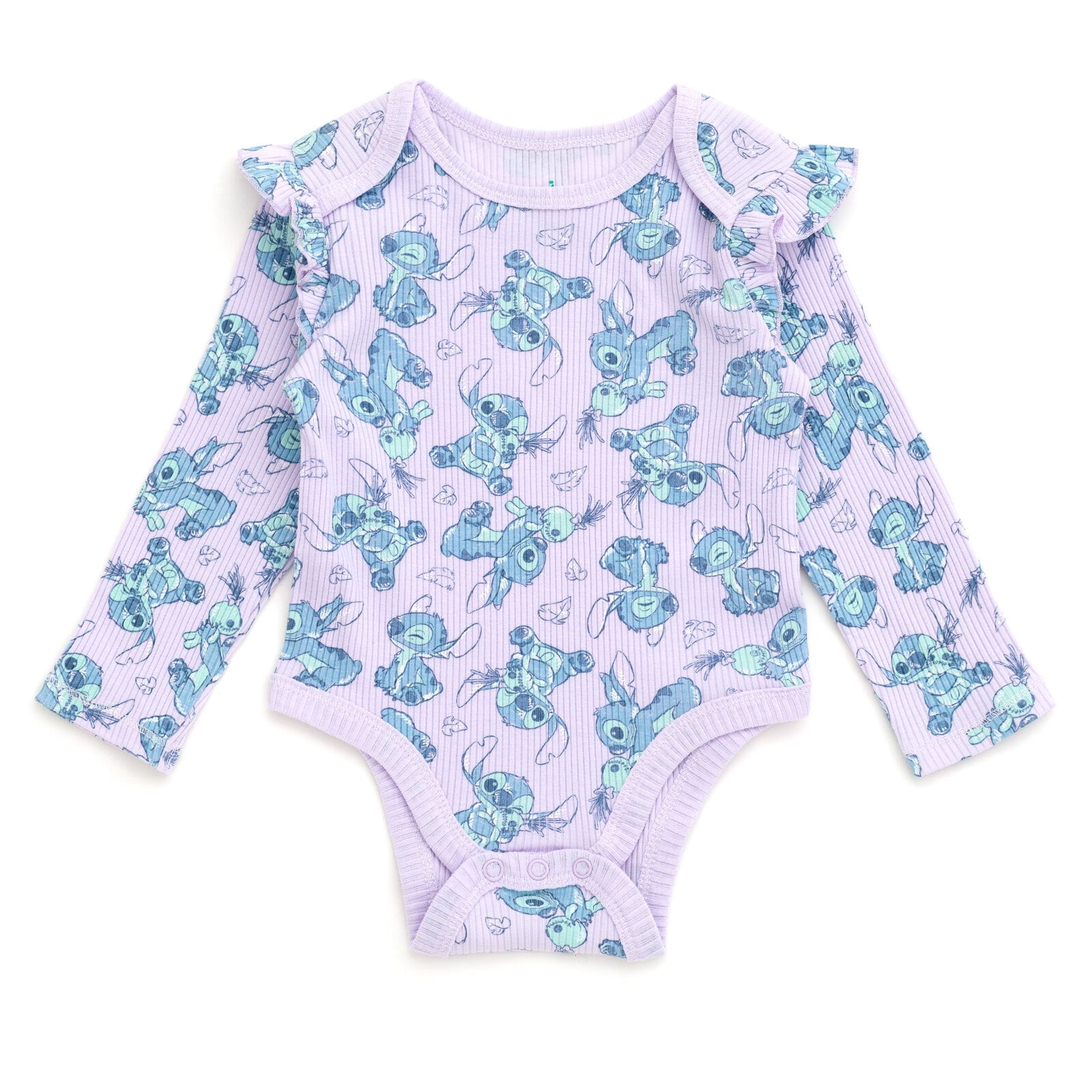 Disney Lilo & Stitch Ribbed Bodysuit, Jogger Pants and Headband 3 Piece Outfit Set Newborn to Infant