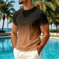 thumbnail image 3 of Dwellite Men's Swim Shirts, Sun Short Sleeve Crew Neck Tops, Quick Dry T-Shirt for Fishing and Surfing 2026 Light Brown 2XL, 3 of 6