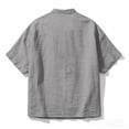 thumbnail image 4 of Aofany Men's Button Down Shirts Short Sleeve Casual Shirts Cotton Linen Summer Beach Shirts Vacation Shirts, 4 of 5