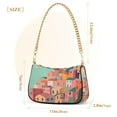 thumbnail image 3 of FORMRS Womens Shoulder Bag with Chain Strap Clutch Purse Cute Tote Handbag, Cityscape Painting, 3 of 7