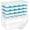 Blue, variant on Cnshop 4-Pack Silicone Ice Cube Tray Set with Lid, Bin & Scoop, Stackable Freezer Ice Cube Trays with Storage Container