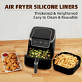 thumbnail image 4 of 8.8" Square Silicone Air Fryer Liners Set of 2 – Reusable, Non-Stick, Fits 5-8 Qt Air Fryers, Compatible with Ninja Pro XL, Cosori, Chefman, Instant Pot, Philips & More, 4 of 6