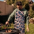thumbnail image 4 of Leopard Print Pattern Apron-Garden Aprons for Women with Pockets-Cotton Linen Waterproof Kitchen Cooking Gardening Aprons Adjustable for Kitchen,Cooking,BBQ and Salon 33x27 Inch, 4 of 7