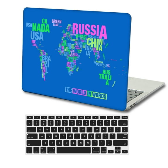 KSK KAISHEK Only for MacBook Pro 16 inchs Case 2023 - 2021 Release Model A2780/A2485, Plastic Hard Shell Case Cover + Black Keyboard Cover, Geography 48