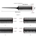 thumbnail image 6 of Highlight Weaving Comb - Salon Hair Sectioning Comb, Tail Pick Comb, Hair Dye Highlighting Tool, Professional Styling Comb Set, Plastic Anti Static Heat Resistant Hair Parting Comb for Salon 5PCS*5, 6 of 8