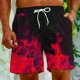 thumbnail image 4 of Fheaev Swim Trunks Dry Swimming Shorts For Men Beachwear Outdoor Drawstring Board Short Funny Swimwear Bathing Suits Men's Flame Printing Special Print Beach Trouser Shorts Pant, 4 of 9