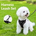thumbnail image 6 of Exclusivo Mezcla Pet Harness and Leash Set, Adjustable Reflective Walking Dog Harness for Small Dogs, No Pull Soft Mesh Puppy Harness, Black, S, 6 of 7