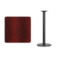 thumbnail image 2 of Bowery Hill Table de Bar Carré de 30 Pouces pour Restaurant, Noir et Acajou, 2 of 2