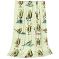 thumbnail image 2 of Bingfone Avocado For Exercise Print Flannel Fleece Blanket Throw Blanket For Bed,Sofa,Couch,Travel,Camping(80"X60"), 2 of 9