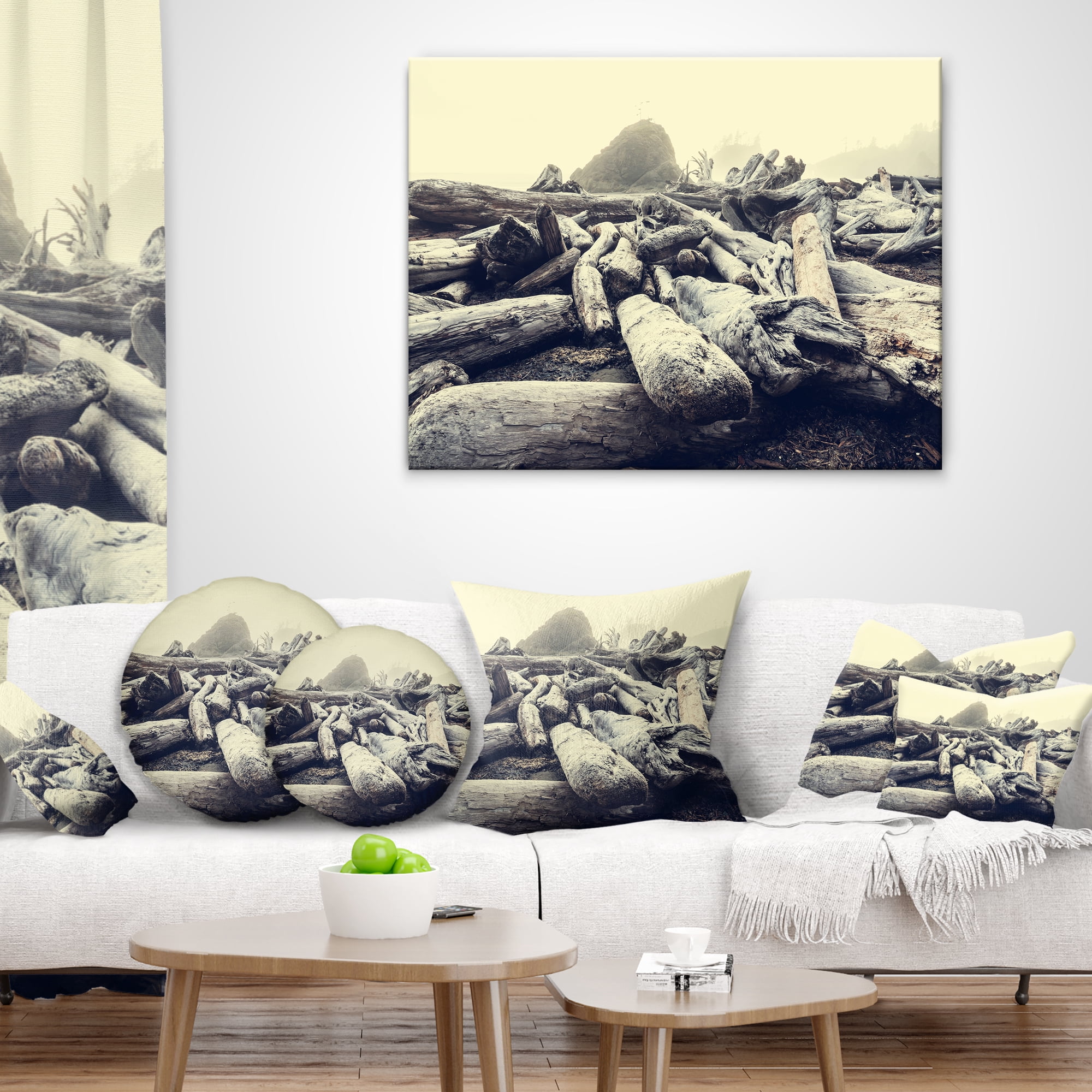 Designart 12" x 20" Multi-color Polyester Throw Pillow