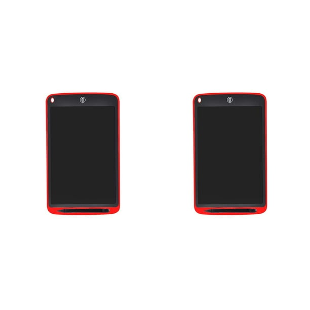Cateissary Tableta de dibujo de escritura creativa, Bloc de notas de 8,5 pulgadas, tablero gráfico Digital LCD, tablón de anuncios de escritura a mano, Rojo 2piezas