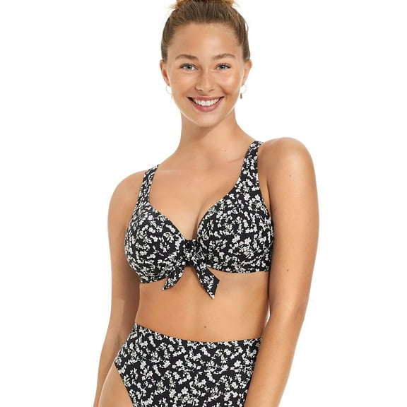 CAMIO MIO Ditsy Floral Plunge Underwire Bikini Swim Top, US 34D, UK 34D, NWOT