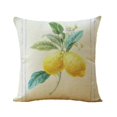 thumbnail image 5 of Lemon Cushion cover 18x18 inch Set of 4 yellow lemon with Flowers, 5 of 5
