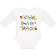 thumbnail image 3 of Inktastic Omas Girl- Bright Flowers Girls Long Sleeve Baby Bodysuit, 3 of 5