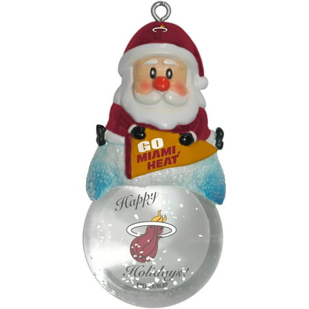 Topperscot by Boelter Brands NBA Santa Snow Globe Ornament, Miami Heat