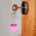 thumbnail image 4 of Disco Ball Keychain Heart-Shaped Hanging Decoration Party Favors Pink Plastic Pvc Glass Iron 4Pcs, 4 of 4