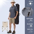 thumbnail image 5 of Zehisen Men's UPF 50+ Sun Protection Short Sleeve Safari Shirts Fishing Shirts Hiking Work Casual Shirt with Zipper Pocket, Gray XL, 5 of 7