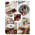 thumbnail image 3 of Cardinal Bird Cloth Napkins Set of 4 Reusable Dinner Napkins, Poinsettia Pine Cones Berry Flowers Red Plaid Cocktail Napkin Washable Table Napkins for Wedding/Holiday Party/Baby Shower 20"x20", 3 of 7