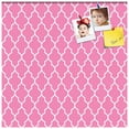 thumbnail image 2 of PinPix 13x13 Custom Cork Bulletin Board Quatrefoil Pink Poster Board Has a Fabric Style Canvas Finish, Framed in Quatrefoil Pink, by ArtToFrames (PinPix-283), 2 of 6