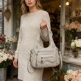 thumbnail image 3 of Sunyuer Vintage Tote Bags for Women, Large Capacity Vintage Multi-Pocket PU Leather Handbag Crossbody Shoulder Bag, 3 of 8
