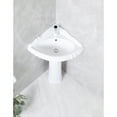 thumbnail image 2 of Kingston Brass VPB2710 Venus 27" Ceramic Corner Pedestal Sink (Single Hole), Glossy White, 2 of 7