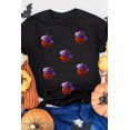 thumbnail image 3 of Women's Black Sequin Hat Pumpkin Graphic Crew Neck T-Shirt - [ZhiHiMeRi] | (US 20-22)2XL, 3 of 7