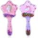 thumbnail image 1 of JM Paquete de 2 cepillos para el cabello para niñas (rosa, morado), cepillo para el cabello para niños, peine con airbag con purpurina de unicornio de dibujos animados, juego de cepillos para el cabello adecuado para niños y niñas con cabello rizado y liso, como regalo para el día del niño. JM, 1 of 5