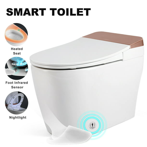 COSVALVE Smart Toilet, Heated Seat, Foot Kick Operation, Automatic ...