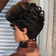 thumbnail image 5 of Peluca africana rizada pequeña, pelo corto teñido, malla de botones, seda de alta temperatura, para diario/concierto, 5 of 7