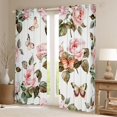 thumbnail image 2 of Manfei Floral Rose Girl Black Out Curtains,Flying Butterflies Curtains Pack of 2 (42x63 Each),Dreamy Princess Bedroom Curtains,Breathable Home Decor, 2 of 6