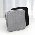 thumbnail image 4 of Strong Zippers Fabric Storage Case Lightweight Disc Travel Case Protective Scratch Resistant Lining for 32 Discs Gray, 4 of 4