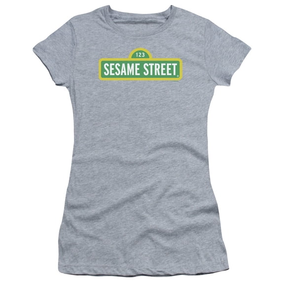 Sesame Street - Logo - Juniors Teen Girls Cap Sleeve Shirt - Medium