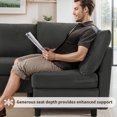 thumbnail image 6 of Large Modular Sectional Sofa with Storage,Convertible Couch, Memory Foam Cushions, Solid Wood Frame, for Living Room & Small Spaces (Grey, 79"-U Shape), 6 of 8