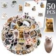 thumbnail image 4 of Compra 50 pegatinas de gatos bonitos sin repetir para equipaje, cuadernos, vasos, teléfonos móviles y juguetes, 4 of 8
