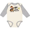 thumbnail image 3 of Inktastic Off To The Races with Cowboy on Horse Boys Long Sleeve Baby Bodysuit, 3 of 5