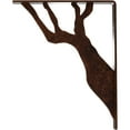 thumbnail image 4 of Ekena Millwork 1 1/2"W x 10"D x 12"H Damon Wrought Iron Bracket, (Single center brace), Antiqued Copper, 4 of 10