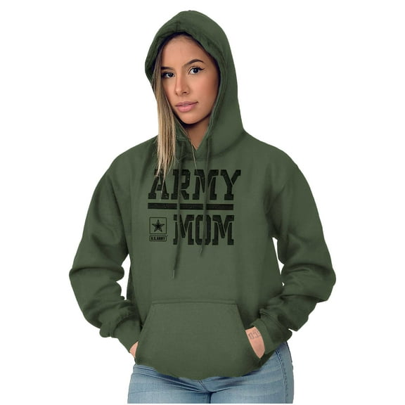 US Army Mom Military Star Logo Hoodie Sweatshirt Women Brisco Brands S