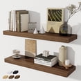 thumbnail image 2 of Floating Shelves for Wall Set of , " Floating Shelves for Home Decor, Rustic Wood Wall Mounted Shelf, Hanging Deep Shelf for Living Room, Bedroom, Bathroom, Kitchen, 2 of 6