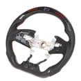thumbnail image 2 of Car Steering Wheel, Racing Steering Wheel Carbon Fiber Red Stitching  For Modification, 2 of 8