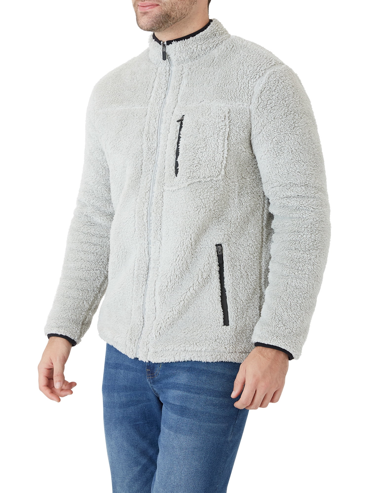 Chaps Men's Full Zip Mock Neck Sherpa - Sizes XS up to 4XB