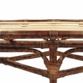 thumbnail image 6 of Maklaine Modern Rattan Bench with Curving Seat in Marble Brown, 6 of 7