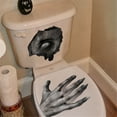 thumbnail image 4 of sruoe Halloween Wall Stickers, Halloween Indoor Decoration, Halloween Human Face Handprint Toilet Toilet Cover Horror Wall Sticker, Halloween Home Decorations, 4 of 6