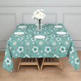 thumbnail image 3 of Pioneer Flower Floral Print Pattern Square Tablecloth, Waterproof Wipeable Spillproof Washable Table Cover for Home Kitchen Party Decor, 42"x42", 3 of 6