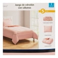 thumbnail image 4 of Juego de Edredón con Sábanas Mainstays 5 Piezas Tamaño Individual y Diseño Liso Color Rosa, 4 of 4