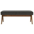 thumbnail image 6 of Accent Chair Bench, Dark Gray, Fabric, Wood, Living Room Lounge Cafe Lobby Hospitality Restaurant, Modern Contemporary, HB37630, 6 of 9