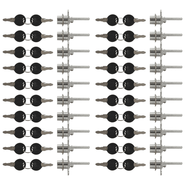 20X Zinc Alloy Computer Desk Cabinet Mailbox Drawer Cupboard Locker Cam Lock with Keys, Silver